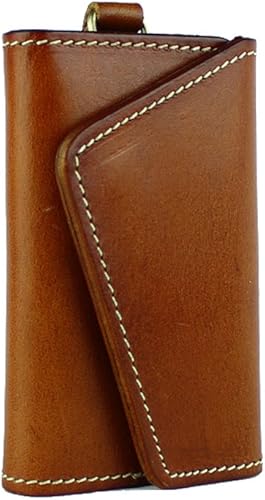 Amazon レモンツリーart キーケース キー収納 アンティーク風高級レザー 本革キーホルダー カード入れカードケース 鍵収納 メンズ用 父の日のプレゼント ギフト ブラック ダークブラウン ブラウン ワインレッド4色あり ブラウン キーケース