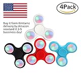 Fbsport 4 pack Fidget Spinner Toys,Stress Reducer Hands Tri-Spinner LED Light Up Switch Control Toys, Hand Toy for Relieving ADHD, Anxiety,Killing Time
