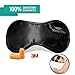 Sleeping Eye mask for sleep Men & Women,Black Silk Eye Cover sleep with FREE ear plugs & Adjustable Strap Necessary Sleep Mask in household,travel,flight Lighting Block Preventing Insomnia&Migraines
