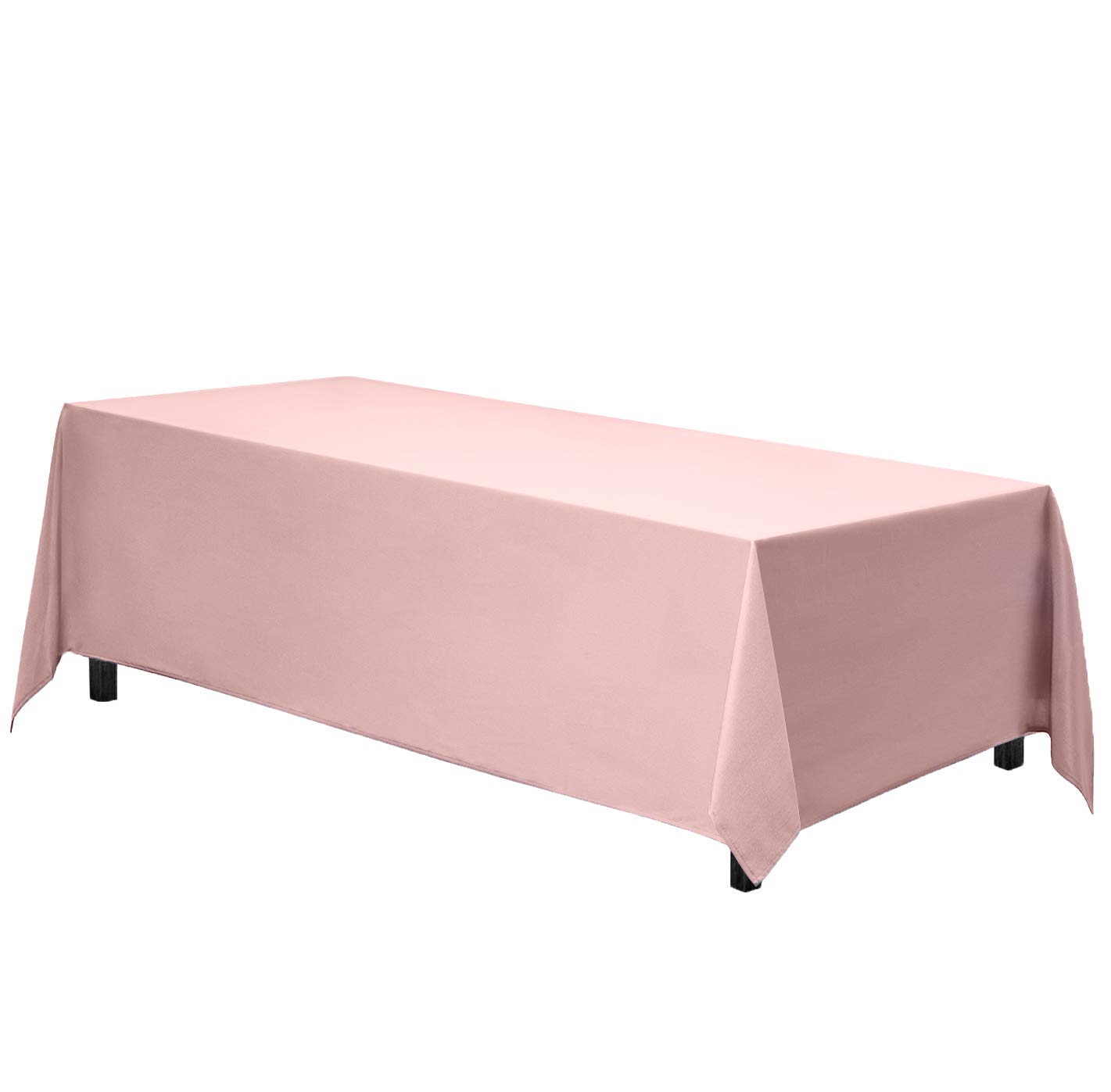 Photo 1 of Gee Di Moda Rectangle Tablecloth - 90 x 156 Inch Pink Table Cloth for 8 Foot Table with Floor-Length Drop - Heavy Duty Washable Fabric - 8 Ft Buffet Table, Holiday Party, Wedding & Baby Shower