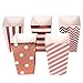 ONINIT 30pcs/Lot Party Favor Gifts Rose Gold Popcorn Boxes Bakery Box Birthday Party Bridal Shower Baby Shower Decorative boxes (each 6 pcs)