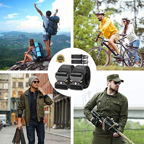 Tactical Belt,Military Style Belt, Riggers Belts for Men, Heavy-Duty Quick-Release Metal Buckle