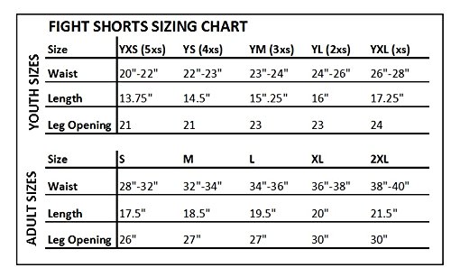 USA Ultimate Eagle Fight Shorts Youths & Mens (Adult L: Waist- 34"-36")
