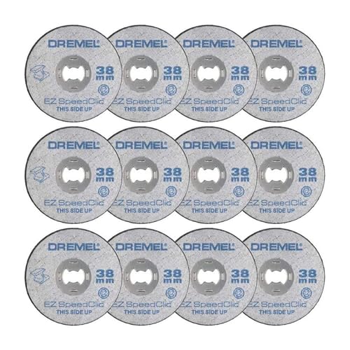 Dremel EZ SpeedClic SC456B Metal Cutting Wheel 12-pack, 12 Cutting Wheels with 38mm Cutting Diameter for Rotary Tools