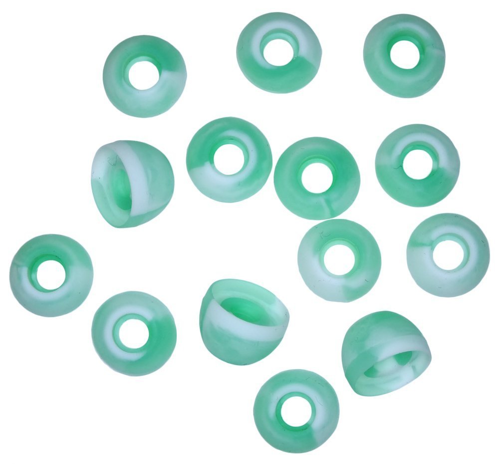 Xcessor Silicone Earbuds 7 Pairs (Set of 14 Pieces). Large, Emerald Green