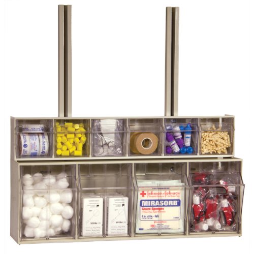 AkroMils 06709 TiltView Horizontal Plastic Storage System with Nine