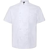 TopTie Unisex Short Sleeve Chef Coat Jacket
