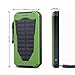 Foreverrise Solar Charger 15000mAh High Capacity Solar Panel Power Bank Portable Battery Pack Bright LED lights Dual USB Solar Battery Charger for Cell Phone,Tablet and othersUSB Devices(Green)