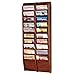 Wooden Mallet 20 Pocket Cascade Free-Standing Rack Magazine Holder, Mahogany (MR48-20MH)