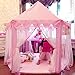 Sherosa Kids Indoor Princess Castle Play Tent - Outdoor Large Children Playhouse with LED Star Lights Presents For Child Toddlers Pink
