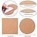 Pangda 100 Pieces Self-Adhesive DIY Coaster Square Cork and Round Cork Backing Sheets, Mini Wall Cork Tiles for Coasters and DIY Sticky Crafts, 4 x 4 Inch
