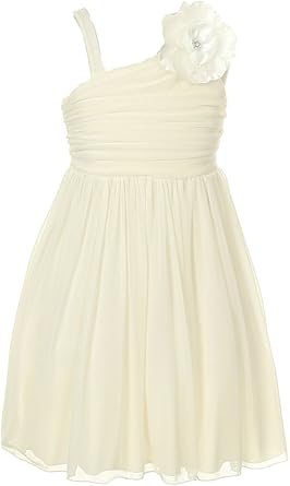 asymmetrical flower girl dress