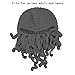 GIANCOMICS Funny Tentacle Octopus Beanie Crochet Knit Beard Hat Fisher Cap Wind Ski Mask Grey