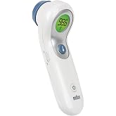 Braun Digital No-Touch Forehead Thermometer, 6.4 Ounce, White | Touchless Thermometer for Adults, Babies, Toddlers &amp; Kids, Color-Coded Fever Guidance, Fast, Reliable, and Accurate Results
