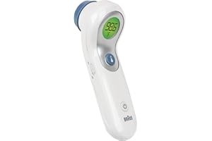 Braun No Touch and Forehead Thermometer - Touchless Thermometer for Adults, Babies, Toddlers and Kids, Color-Coded Fever Guidance, Fast, Reliable, and Accurate Results