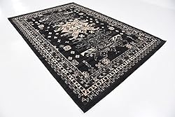 Unique Loom Taftan Collection Border Geometric