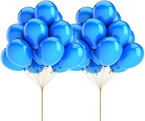 100 Premium Quality Balloons: 12 inch Navy blue latex helium balloon wedding / birthday party decorations and Events