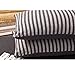 PURE ERA Jersey Knit Duvet Cover Set 100% T-Shirt Heather Cotton Super Soft Comfy Classic Striped Design, with Zipper Closure, Charcoal Dark Grey Stripe, King