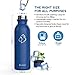 Buzio Vacuum Insulated Stainless Steel Water Bottle, Cold for 48 Hrs, Hot for 24 Hrs, Double Wall Standard Mouth with BPA Free Flex Cap, 20oz, Plum, Leak Proof