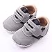 Lidiano Baby Boy Toddler Dull Polish Non Slip Rubber Sole Sneakers 0-18 Months (0-6 Months, Grey)