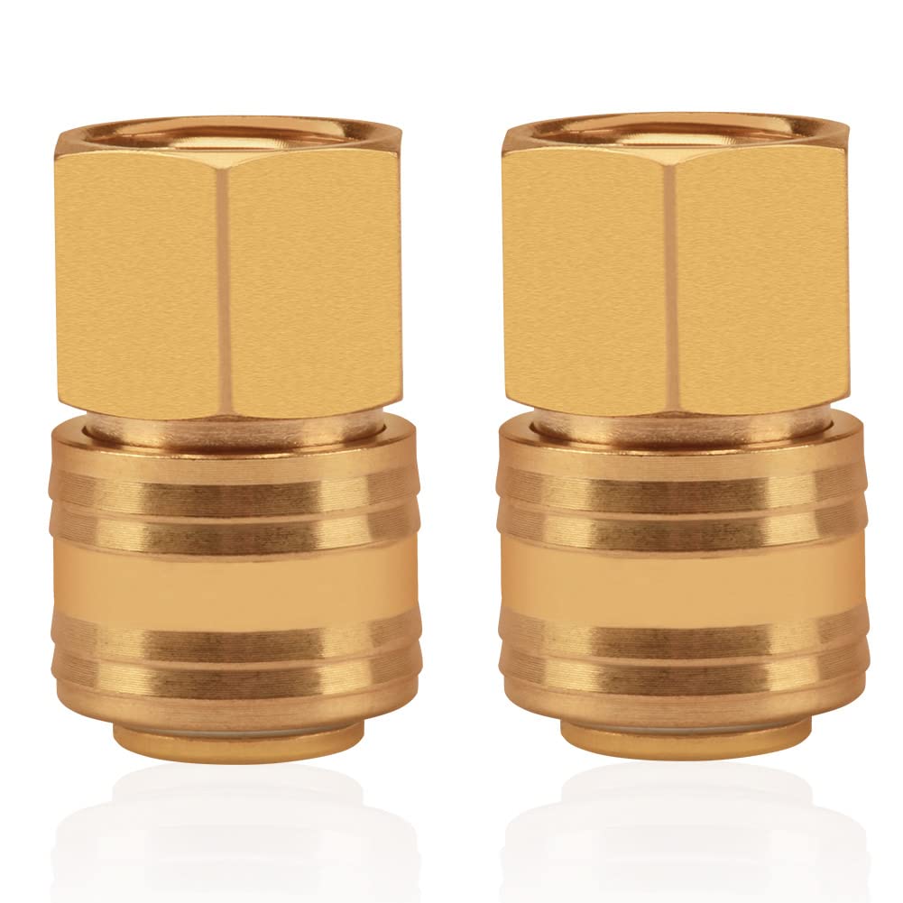2pcs Air Line Connectors Euro Airline Hose Compressor Fittings 1/2" BSP Air Coupler and Plug Kit Couplings Connector Female