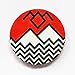 Twin Peaks Black Lodge Pin | Minimalist Design Black Lodge Natural Wood Brooch