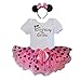 Birthday Girl T-Shirt with Polka Dot Tutu and Headband 3 PCs Set