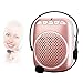 Portable Voice Amplifier, SHIDU S308 Ultra-Clear Rechargeable Amplifiers, Powerful Compact & Comfortable Wired Headset Microphone for Teachers, Kindergarener, Tour Guides, Coaches and More (Rose Gold)