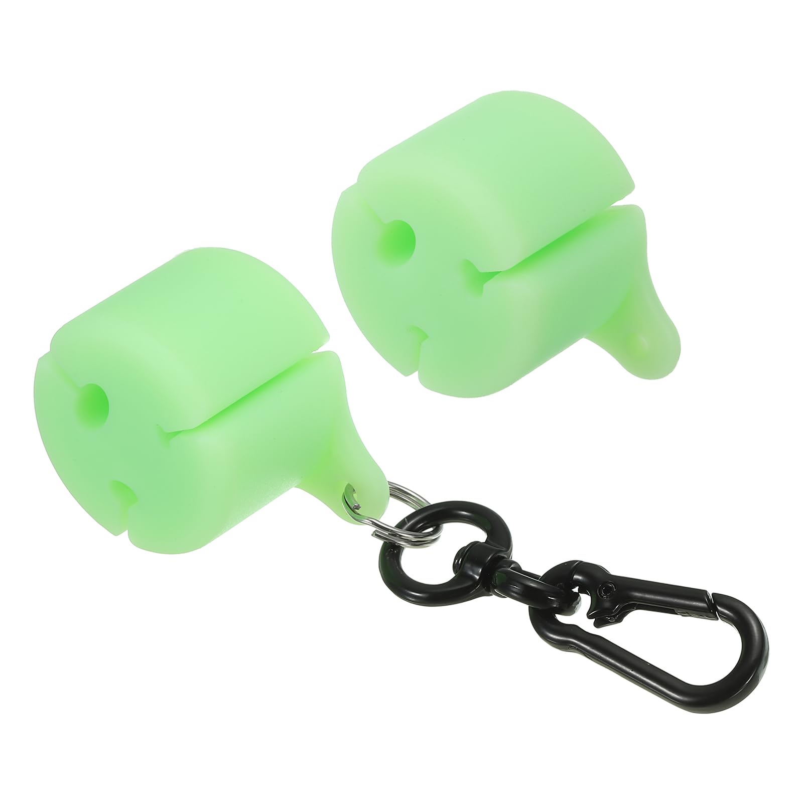 PATIKIL Fishing Rod Holder, 2 Pack Silicone, Fluorescent Green, 49 x 30 x 38 mm/ 2 x 1.2 x 1.5 inch, For Fishing