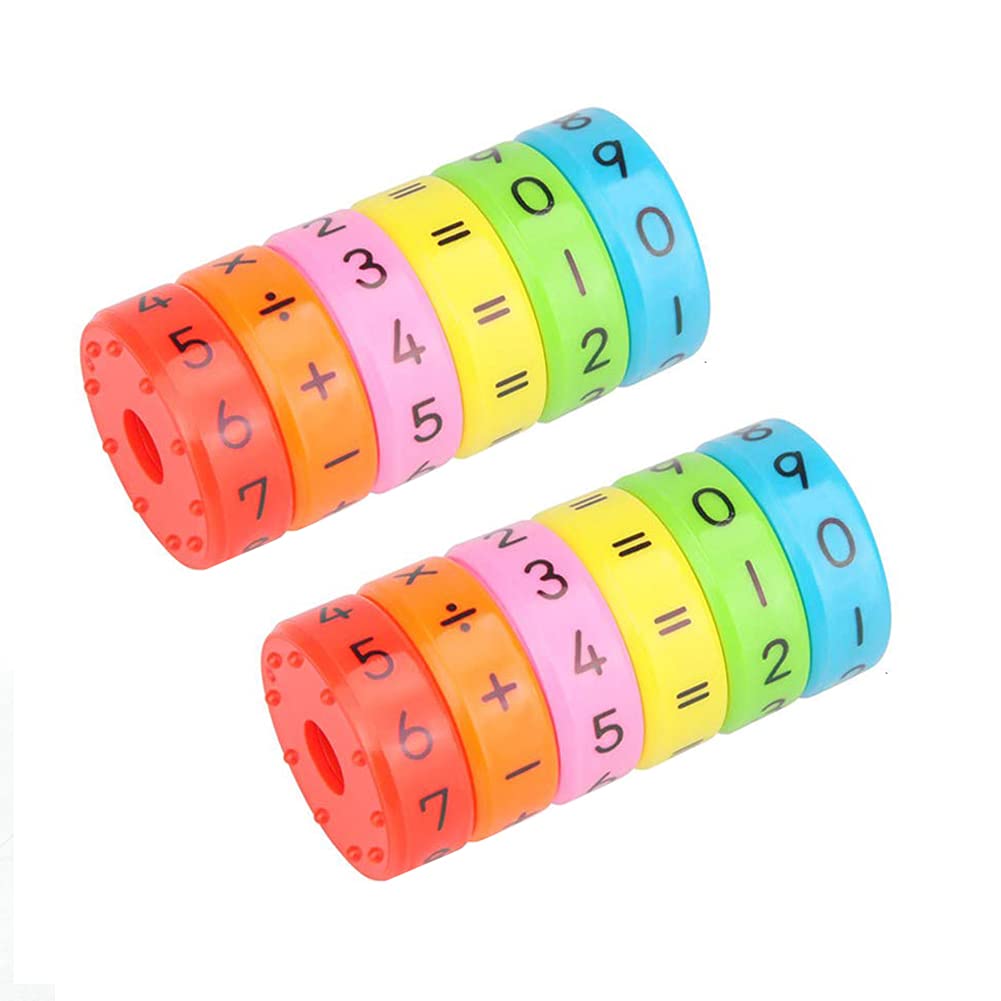 OOCOME 2PCS Magnetic Arithmetic Learning Toys Math Games Math Resources Children Number Games Number Blocks Magnet Toys for Kids Children Gifts