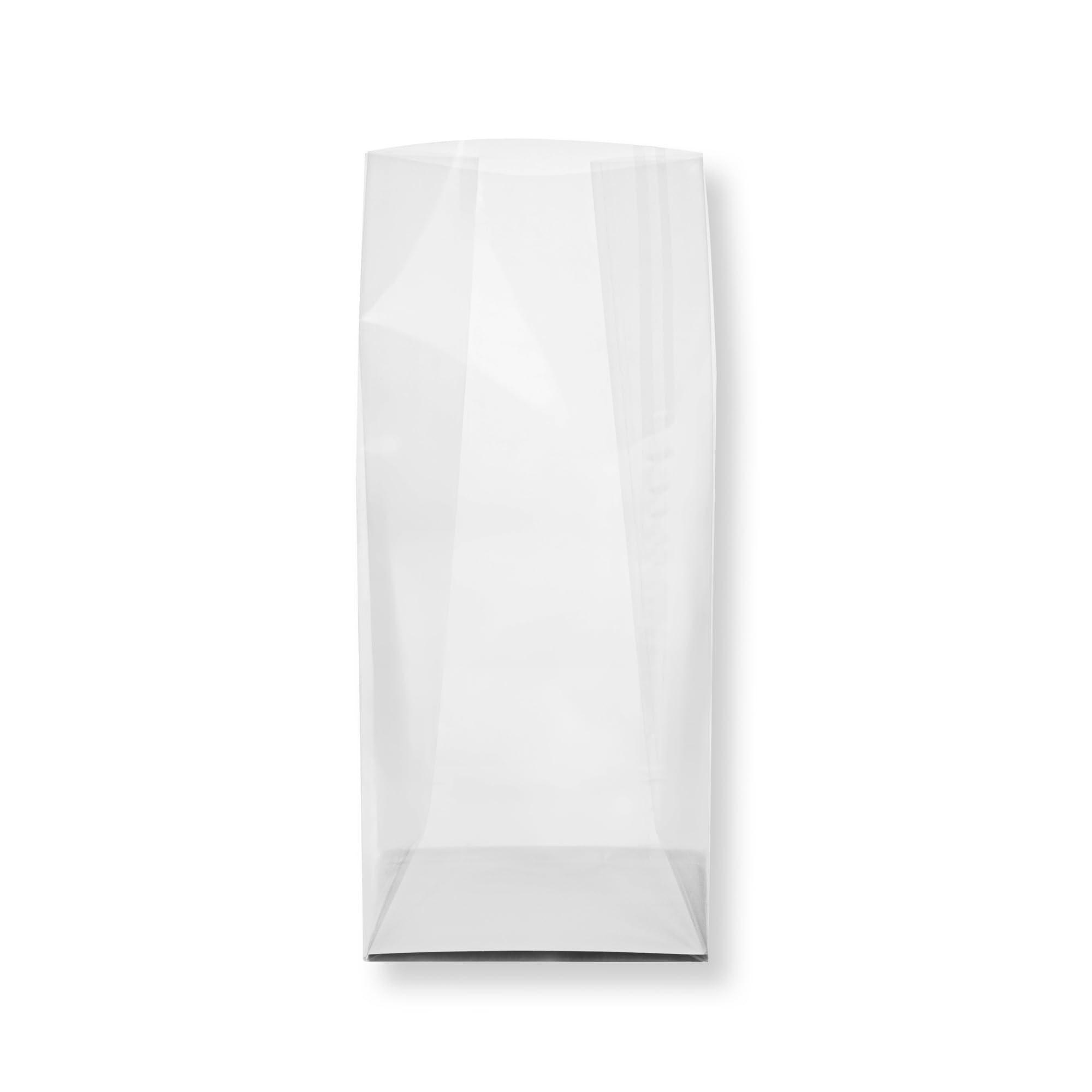 Restaurantware Flat Bottom Heat Seal Sandwich Bags Heat Sealable Food Bags - Gusset Bag with Paper Insert - Clear - 5 x 3 x 12 Inch - 100ct Box - Bag Tek