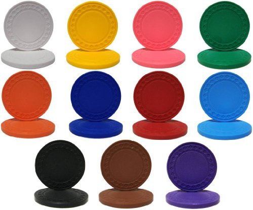 Super Diamond 8.5 Gram Poker 11 Chip Sample Set - Includes Bonus Chip Spacer!