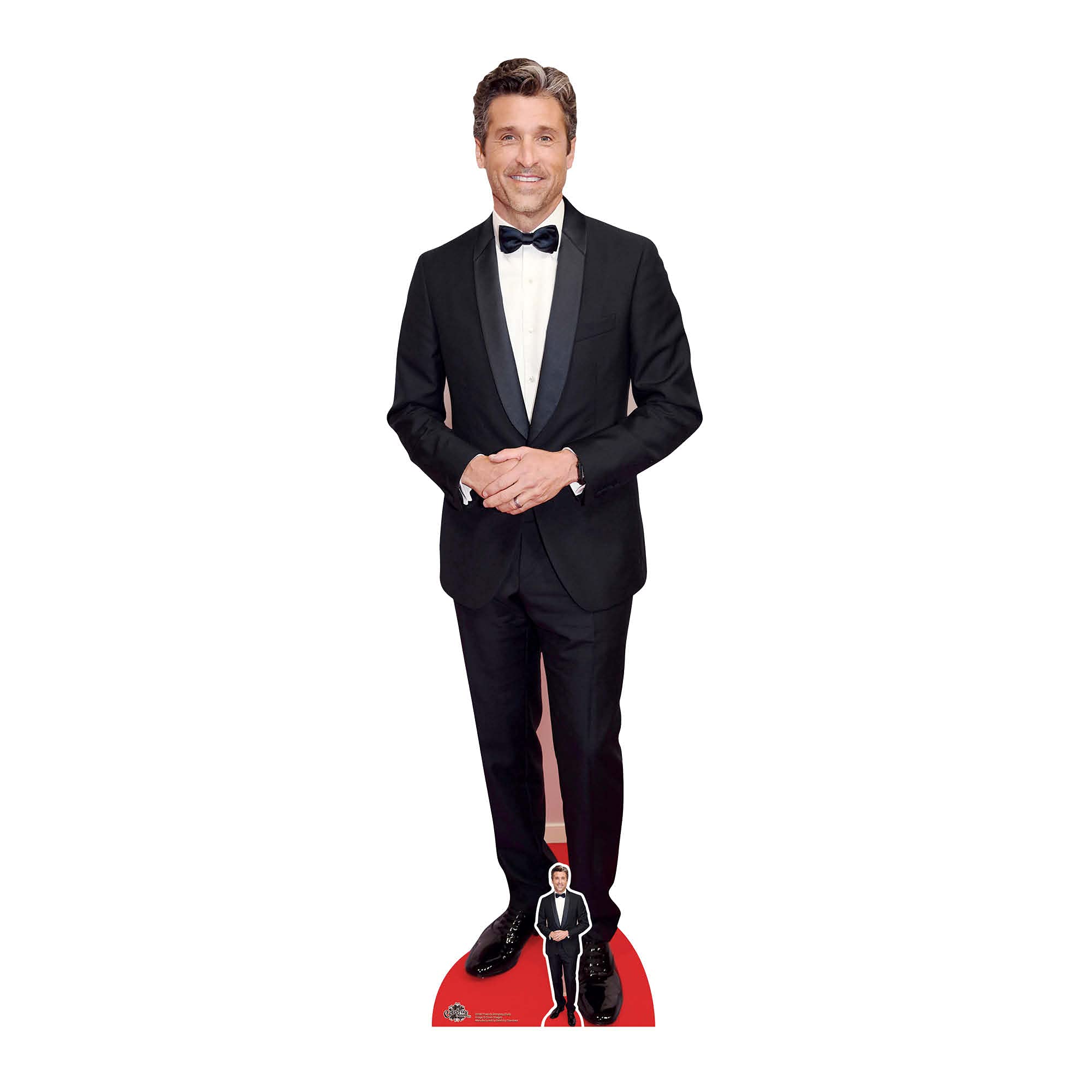 CS907 Star Cutouts Life Size Cardboard Cutout l Patrick Dempsey Smart Suit l Real Birthday Gifts for Women, Men, Fans