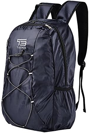 TIBAG25L/30L/35L Water Resistant Lightweight Packable Hiking Daypack Backpack (25L, DARK BLUE)