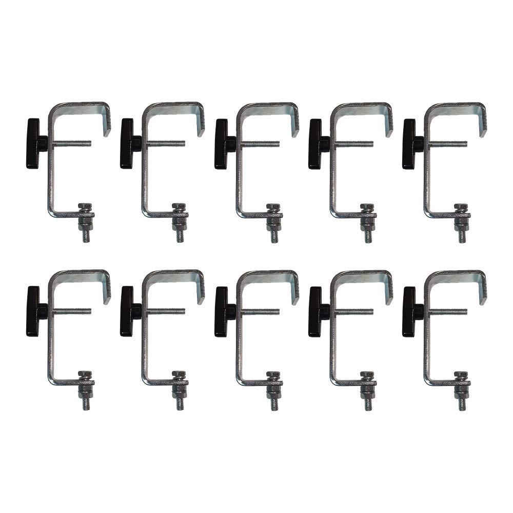 10x Thor CL001 50mm Hook Clamp G Clamp Pipe Lighting Disco Stage Theatre Silver