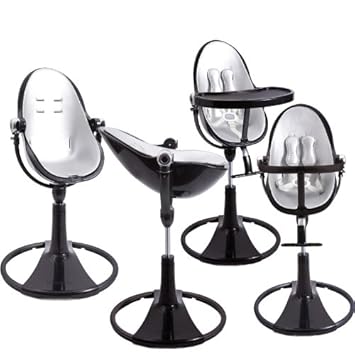 Bloom Fresco Chrome Moderne Hochstuhl Noir / Lunar Silber