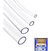 Clear Tubing Assortment, 2mm 3mm 4mm 5mm ID, 12 Meters Lengh In All, 1mm Thickness, Flexible Plastic Tube Hose Set For Home R