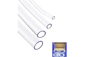 BBYPP Clear Tubing Assortment, 2mm 3mm 4mm 5mm ID, 12 Meters Lengh In All, 1mm Thickness, Flexible Plastic Tube Hose Set For Home Repair Water Oil Transfer Aquarium, BPA Free and non-toxic