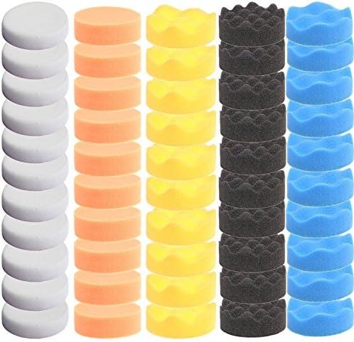 ZFE 50Pcs 80mm Higher Gross Polish Polishing Buffer Pad Kit For Electric Car Polisher machine