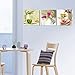 Kitchen Canvas Art Fruits Flowers Canvas Prints Wall Art Decor Framed Ready to Hang - 3 Panels Modern Artwork Painting Contemporary Pictures for Dining Home Decoration