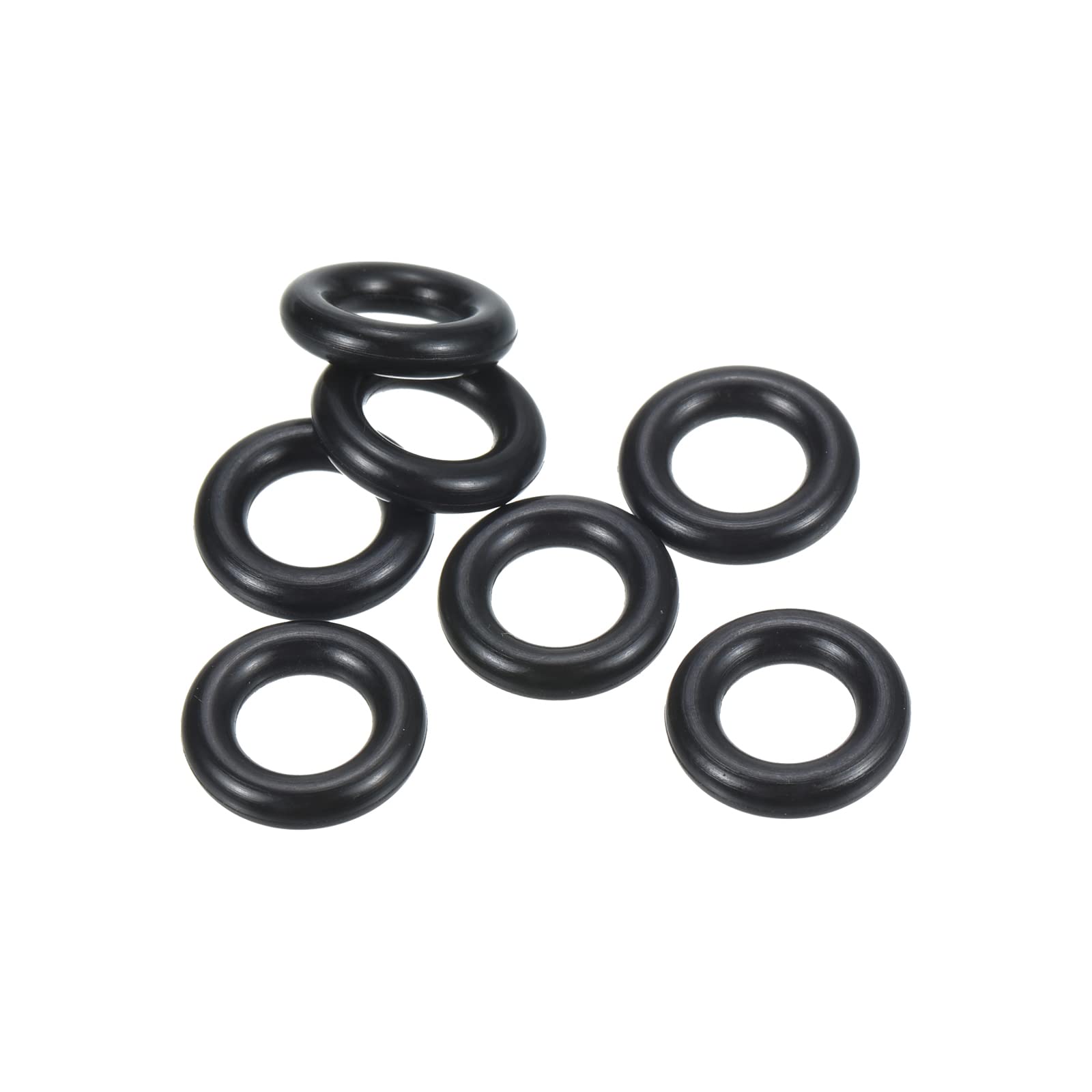 PATIKIL Nitrile Rubber O-Rings 11mm OD 6mm ID 2.5mm Width, 100 Pcs Metric Sealing Gasket for Faucet Plumbing Automotive Repair, Black