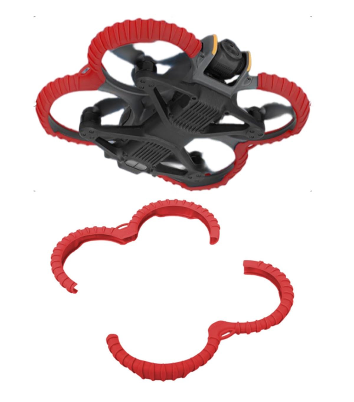 Propeller Guard Protector for DJI Avata 2,Anti-Collision Prop Bumper TPU Protective Cover Ring for Avata 2 Drone Accessories (Red)