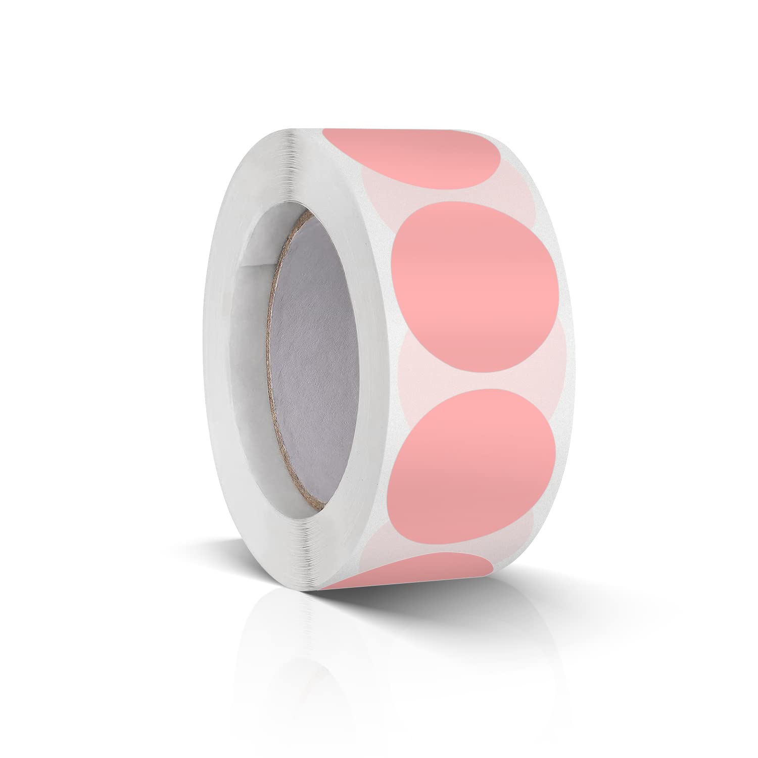 Round Stickers Pink 25 mm Circle Labels Colour Coding Dot Vinyl Floor Sticker Waterproof Removable Roll of 500