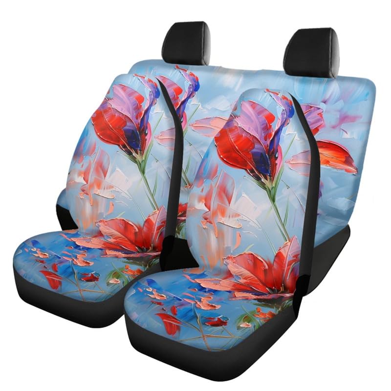 Semiouray Retro Iris Floral Anti-Slip Car Seat