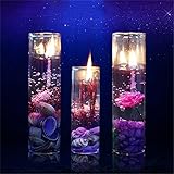 JUNKE 1 Pcs Colorful Romantic Smokeless Seashell Pillar Candle Set,Color Random