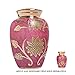 Liliane Memorials Mini Keepsake Urn • Miniature Funeral Cremation Urn fits Small Amount of Ashes • Rosedale Pink Model