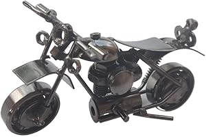 Jilukibo Creative Iron Motorcycle Model for Men Birthday Gift, Home Vintage Retro Metal Moto Ornaments for Motorcycle Lovers or Riders, Desktop Decor Collection