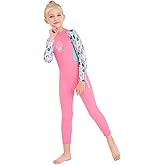 Kids Girls Boys Wetsuit Full Body Neoprene Thermal Swimsuit 2.5MM for Toddler Youth Children Teen, Long Sleeve Child Scuba Diving Surf Suit One Piece Sun Protection for Water Sports