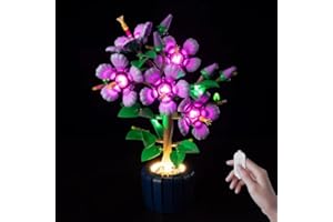 Nitemode Light Kit Compatible with Lego Hibiscus Flowers 10372 - Upgraded Lighting Accessories for Botanicals Display (Lights Only, Model Set Not Included)