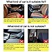 LILER Car Elbow Support Pads and Seat Pockets, Car Console Side Organizer Seat Gap Filler Catch Caddy, Car Central Adjustable Height Comfort Armrest Rest Pads (Black)